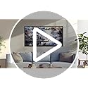 ERQINHUA Wall Art For Living Room Canvas Wall Decor For Bedroom Office Decoration Blue Tree Lakeside Landscape Painting Art Print Modern Beach Posters Ready To Hang Home Decor Black Frame 20"x40"