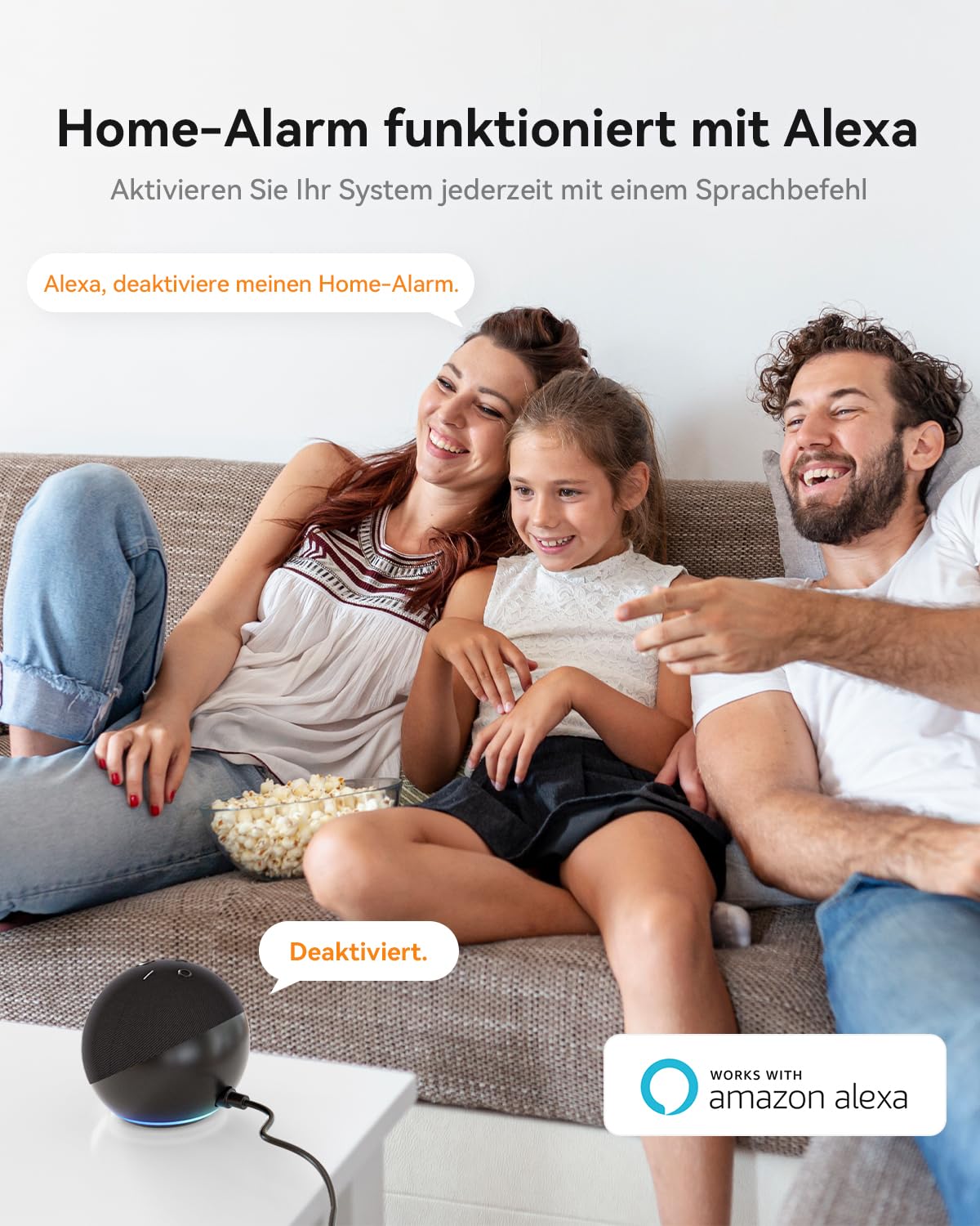 Imou Alarmanlage, kabellos, 11 Stück, WLAN, Sicherheit, Einbrecher System kabellos, 110 dB, Sicherheitssets für zu Hause, erweiterbar – kompatibel mit Alexa