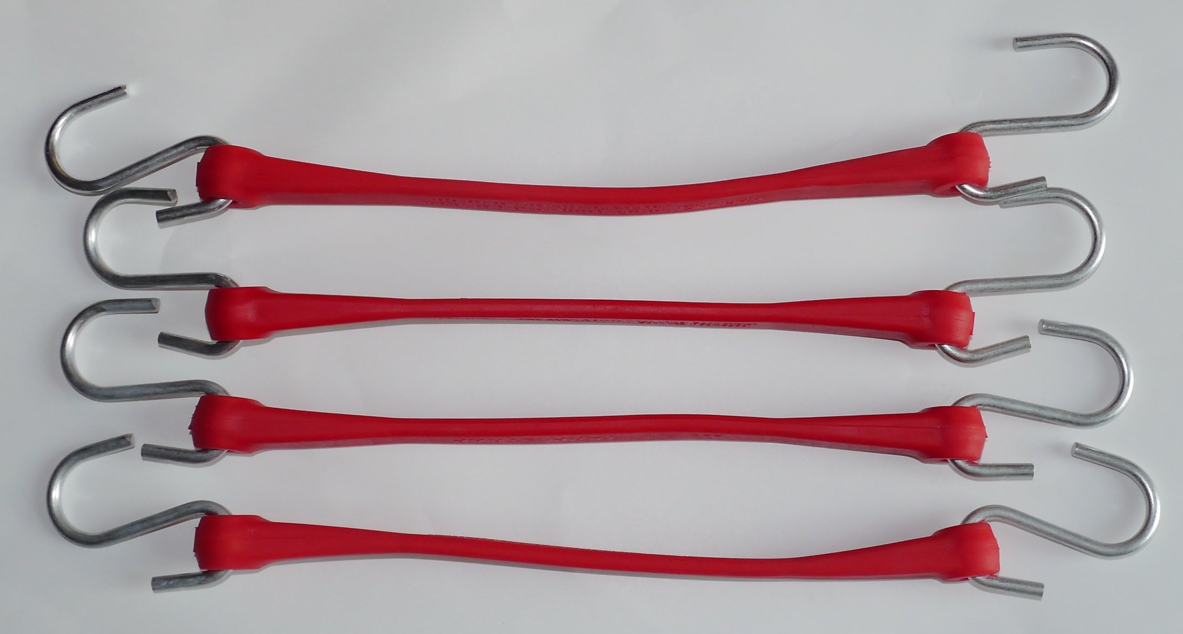 4-piece 15" Rubber Tie Down Heavy Duty Motorcycle Car Truck Bungee Straps Cords