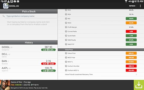 Stock Value Analyzer Lite