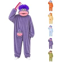 Funny Big Mouth Monster Onesie for Kids Fleece Silly Onesie with Big Comb