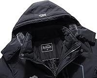 Vista 5 de Pooluly - Chaqueta impermeable de invierno, esquí, snowboard, para hombre, con capucha, rompevientos.