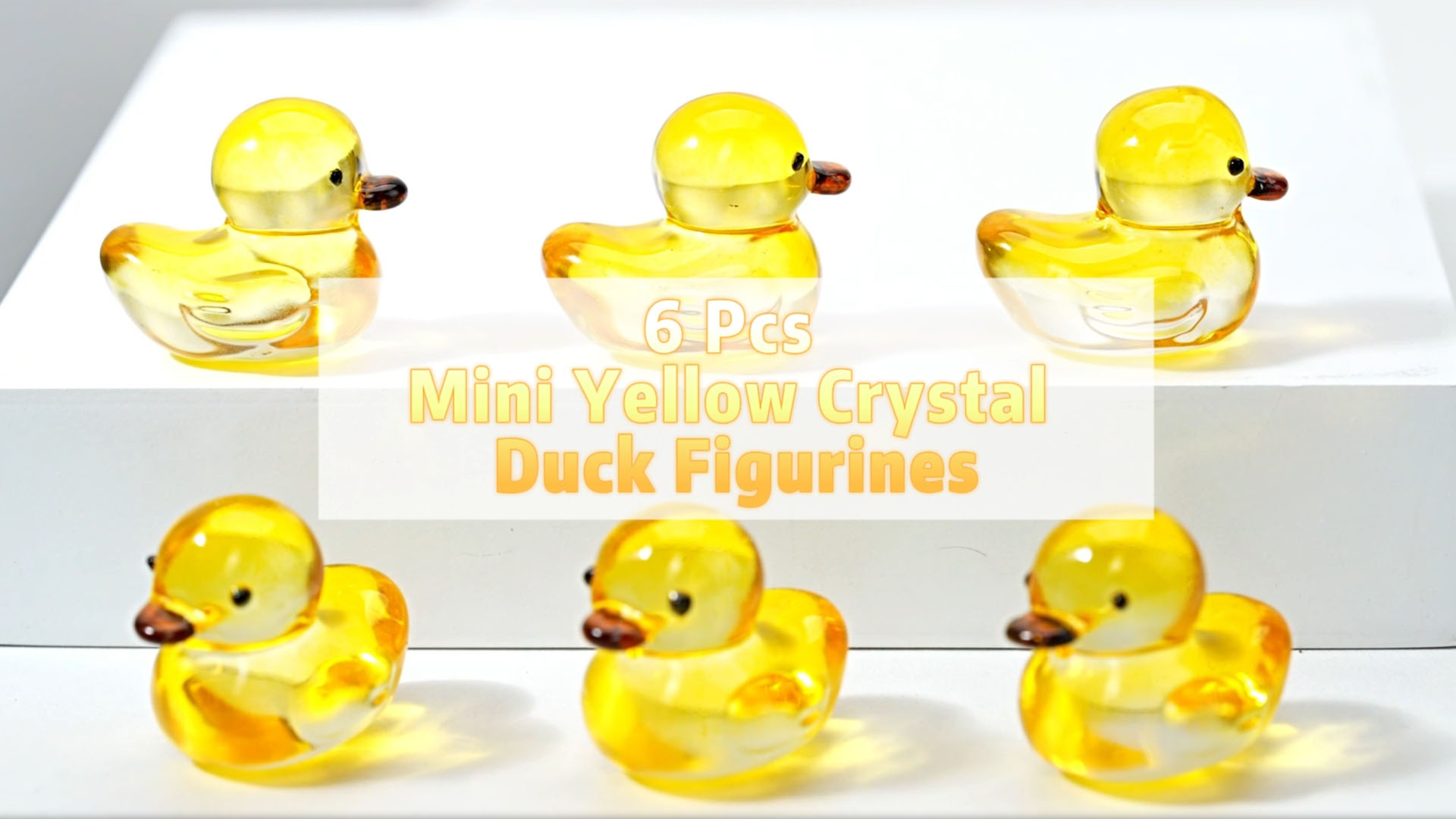 Amazon.com: H&D HYALINE & DORA 6 Pcs Mini Yellow Glass Duck