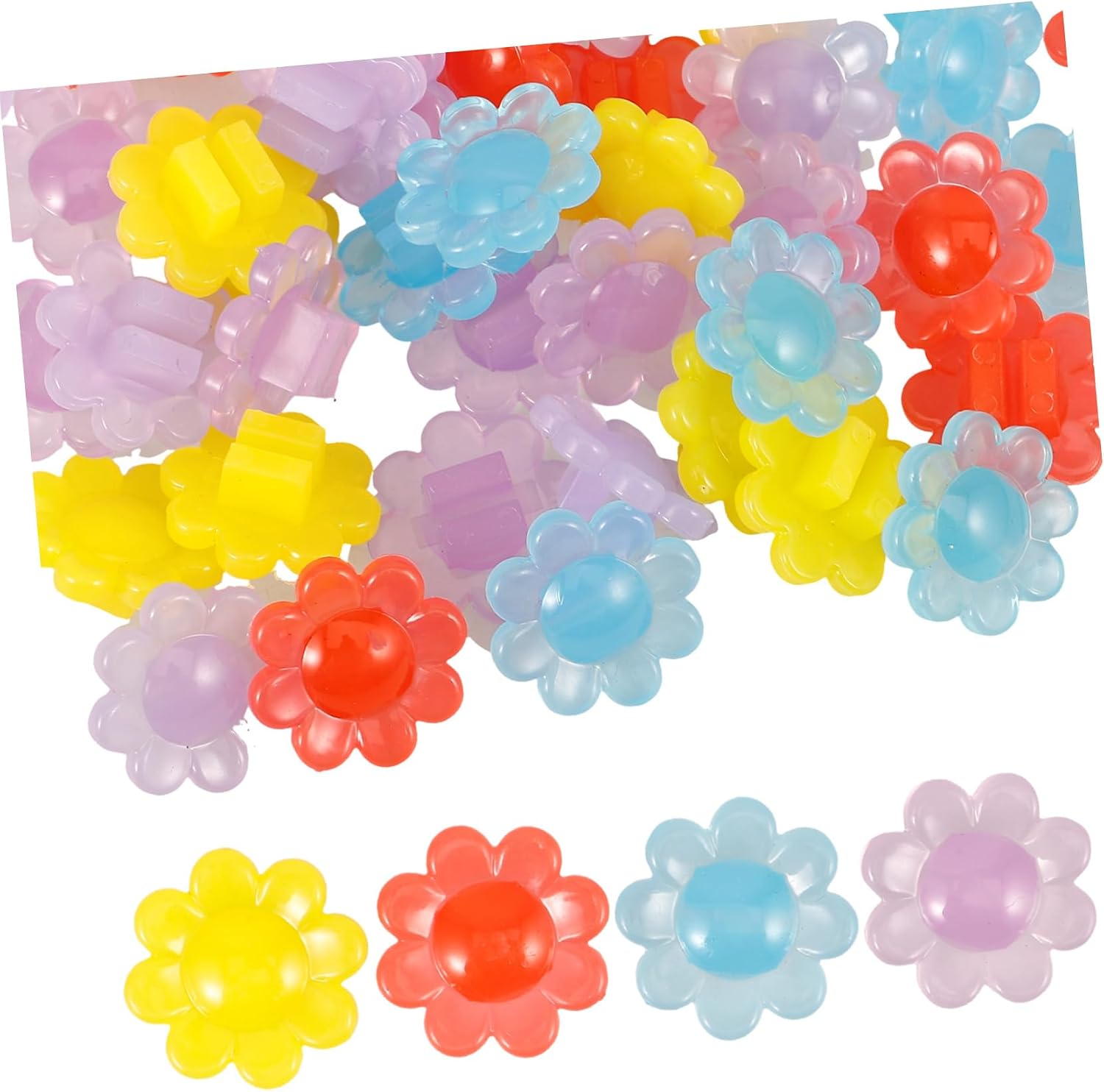 DECHOUS 50Pcs Bike Beads Clips Easy to Install Wheel Decorations for Bicycles Practical and Attractive Decors for Standard Bike Spokes