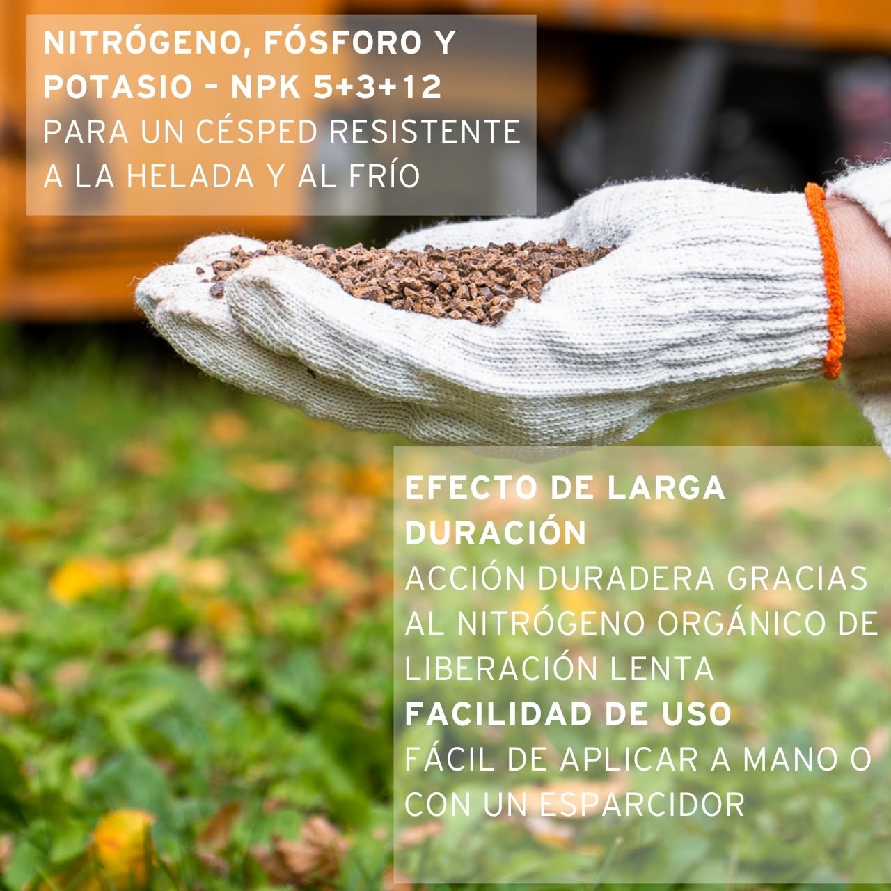 FUXTEC Abono césped alto en potasio FX-RDH20 • 20 kg hasta 500 m² • Ideal para otoño e invierno • Refuerza contra heladas • Liberación controlada • Fabricado en Alemania