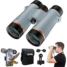 10X42 Binoculars for Adults with ED Glass, BAK4 Prism, Waterproof, Fogproof, Low Light Vision &amp; Phone Adapter for Hunting, Bird Watching, Travel, Hiking
