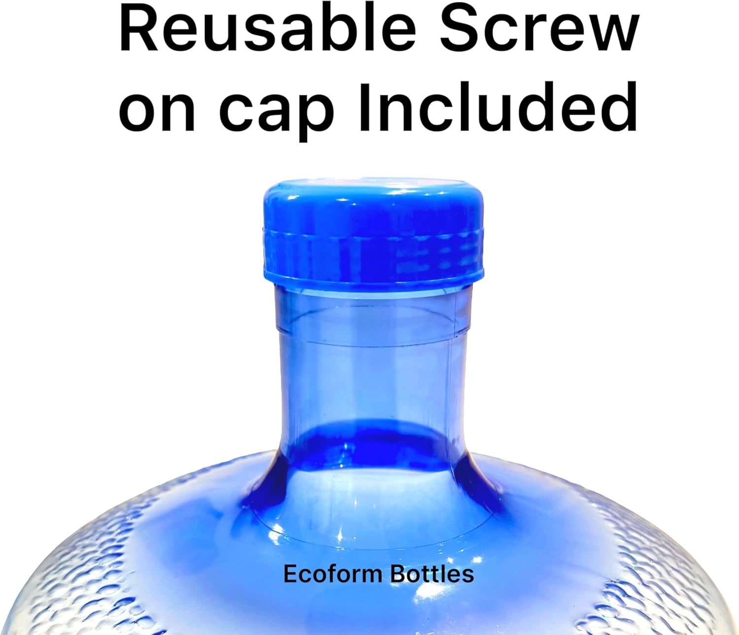 EcoForm 3 Gallon Reusable Water Bottle (Including 2 Screw On Caps) BPA Free Made In USA - Image 5