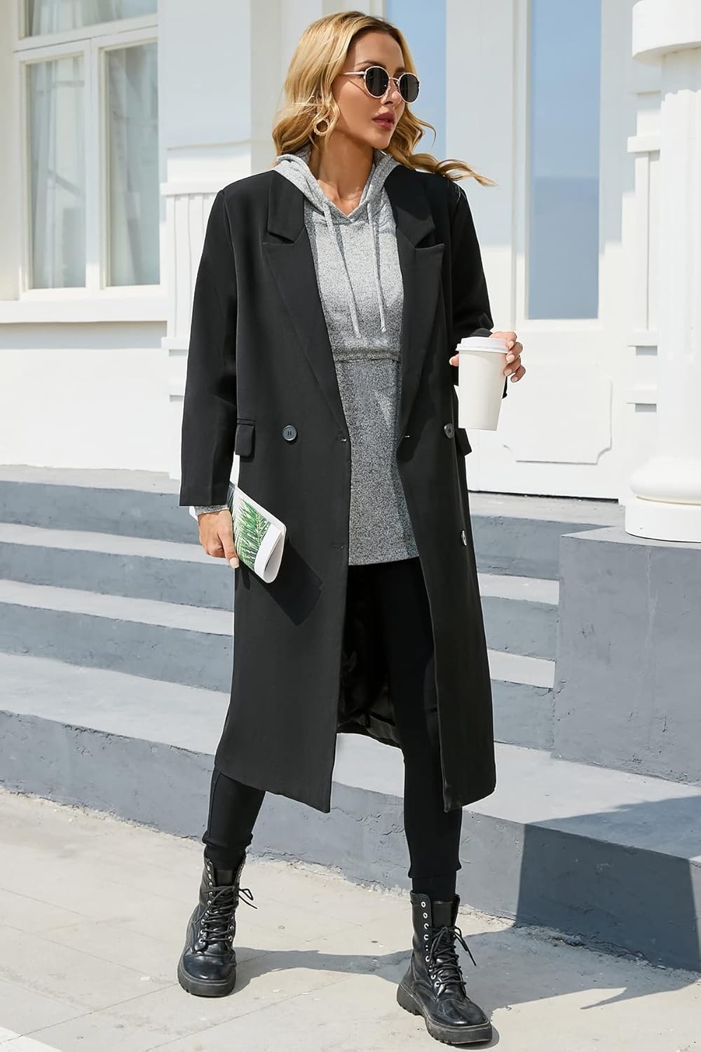 Sosolism Women's Maternity Nursing Tops Long Sleeve Breastfeeding Hoodie - Image 6