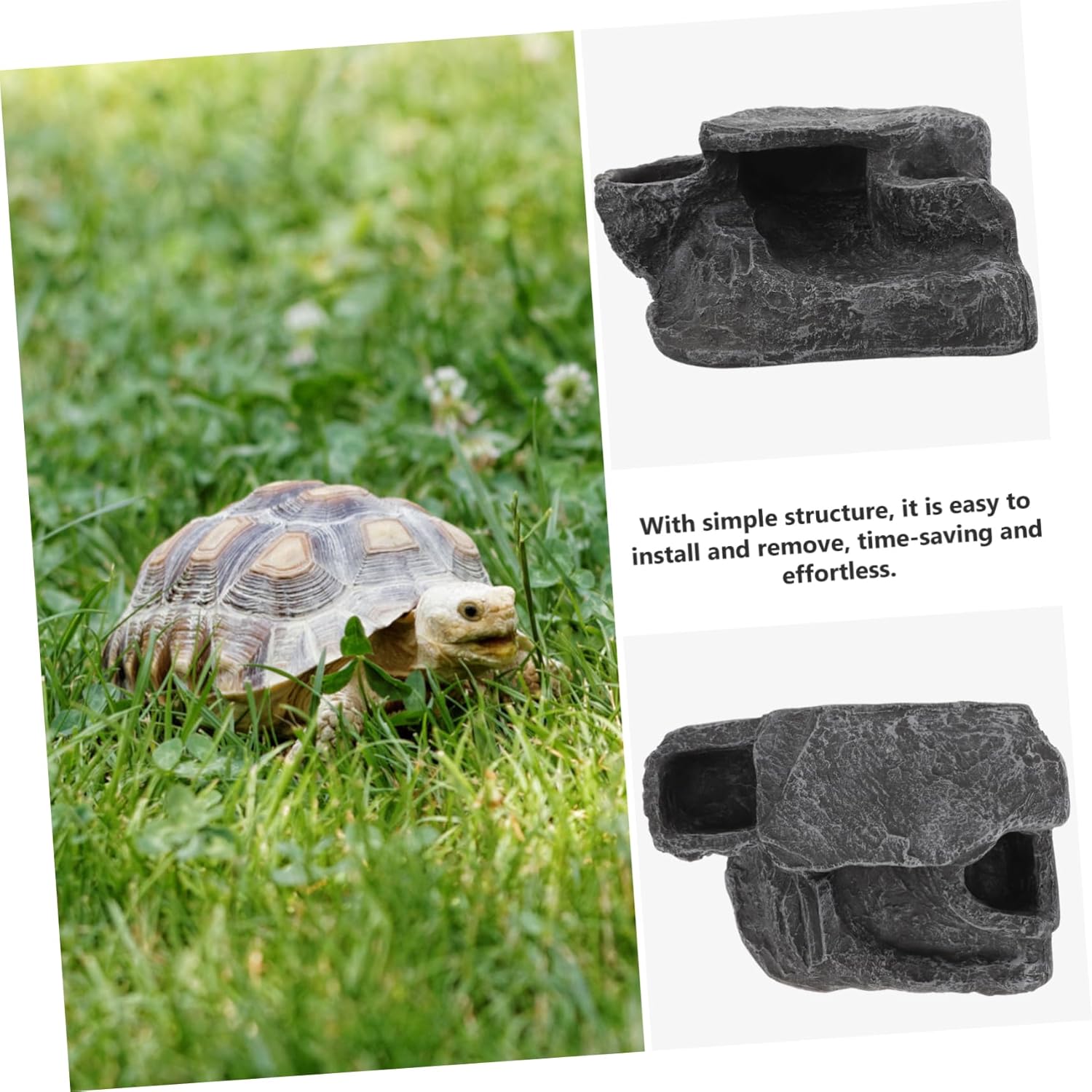 Decorative Tortoise Platform Basking Dock for Turtle Habitat Resin Fade-Resistant Easy to Install