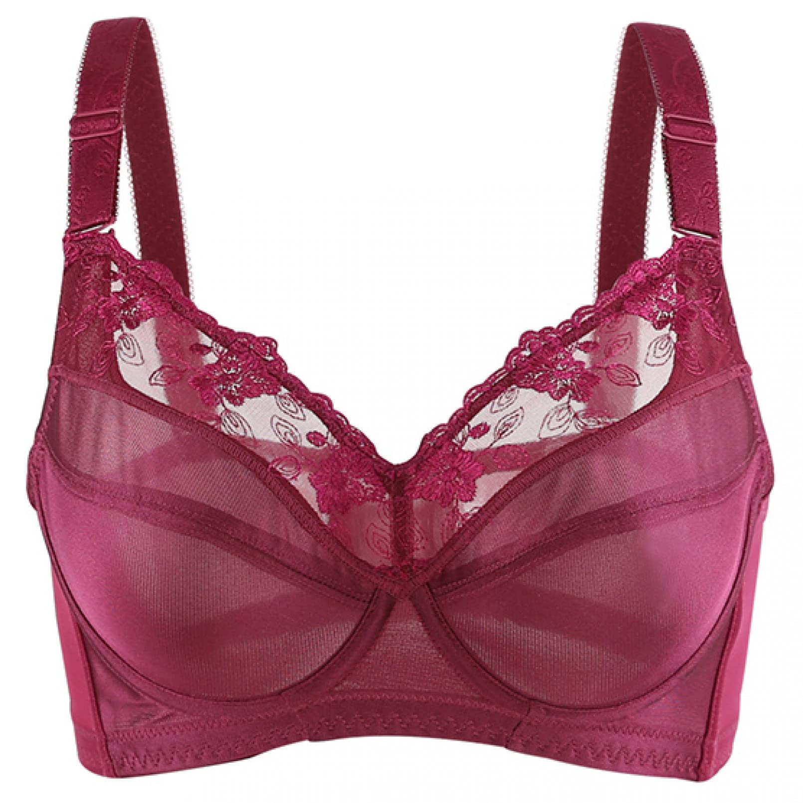 Full Coverage Underwire Non Padded Bra 34 36 38 40 42 44 46 48 B C D E F G H