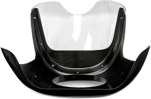 Miniatura 7 de Krator Pantalla de carenado para faros delanteros de motocicleta de 7 pulgadas, color negro y transparente, retro Cafe Racer Bobber Drag Viper