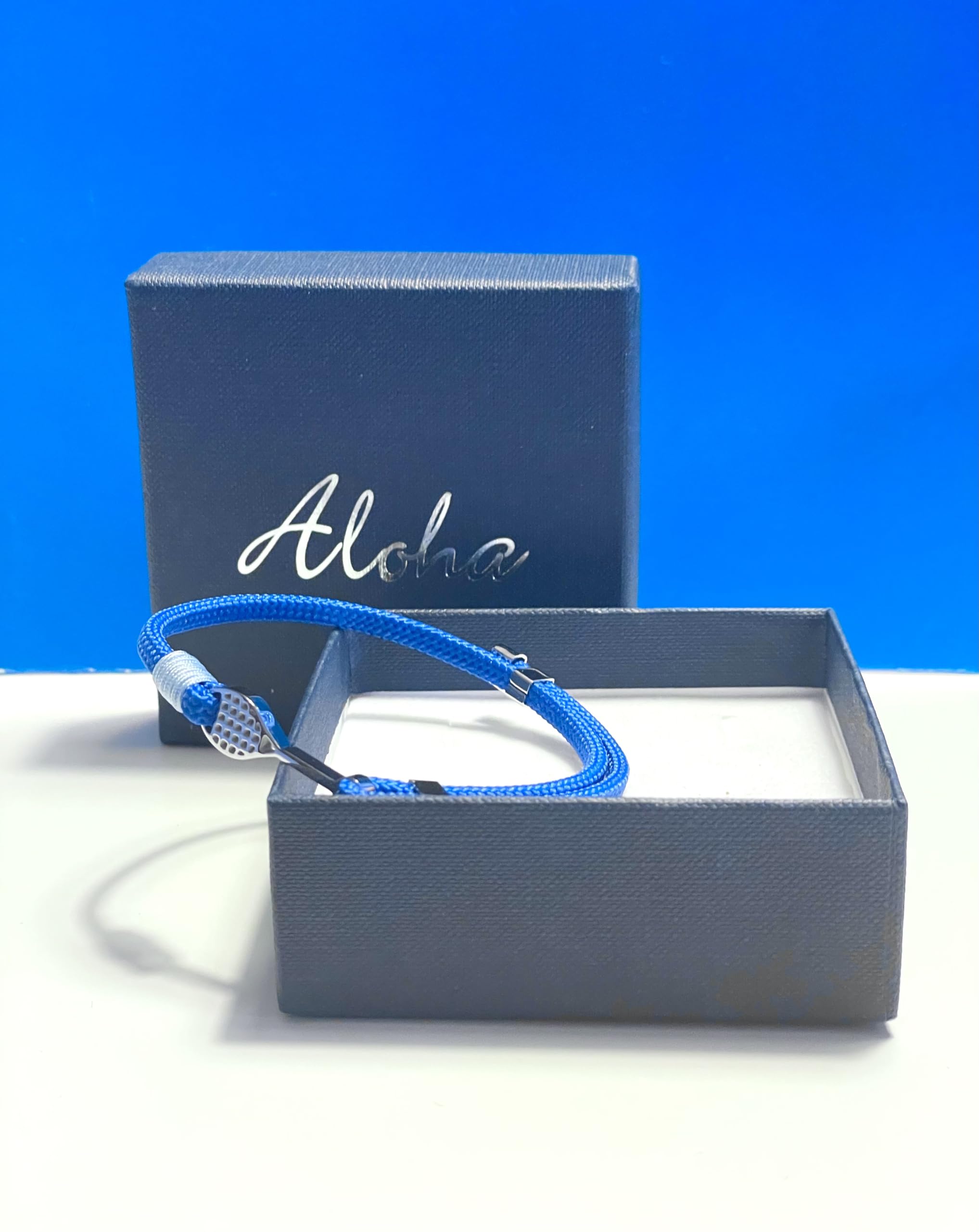 Aloha Bracciale Tennis Racchetta Idea regalo Uomo Donna Cordino Regolabile Acciaio