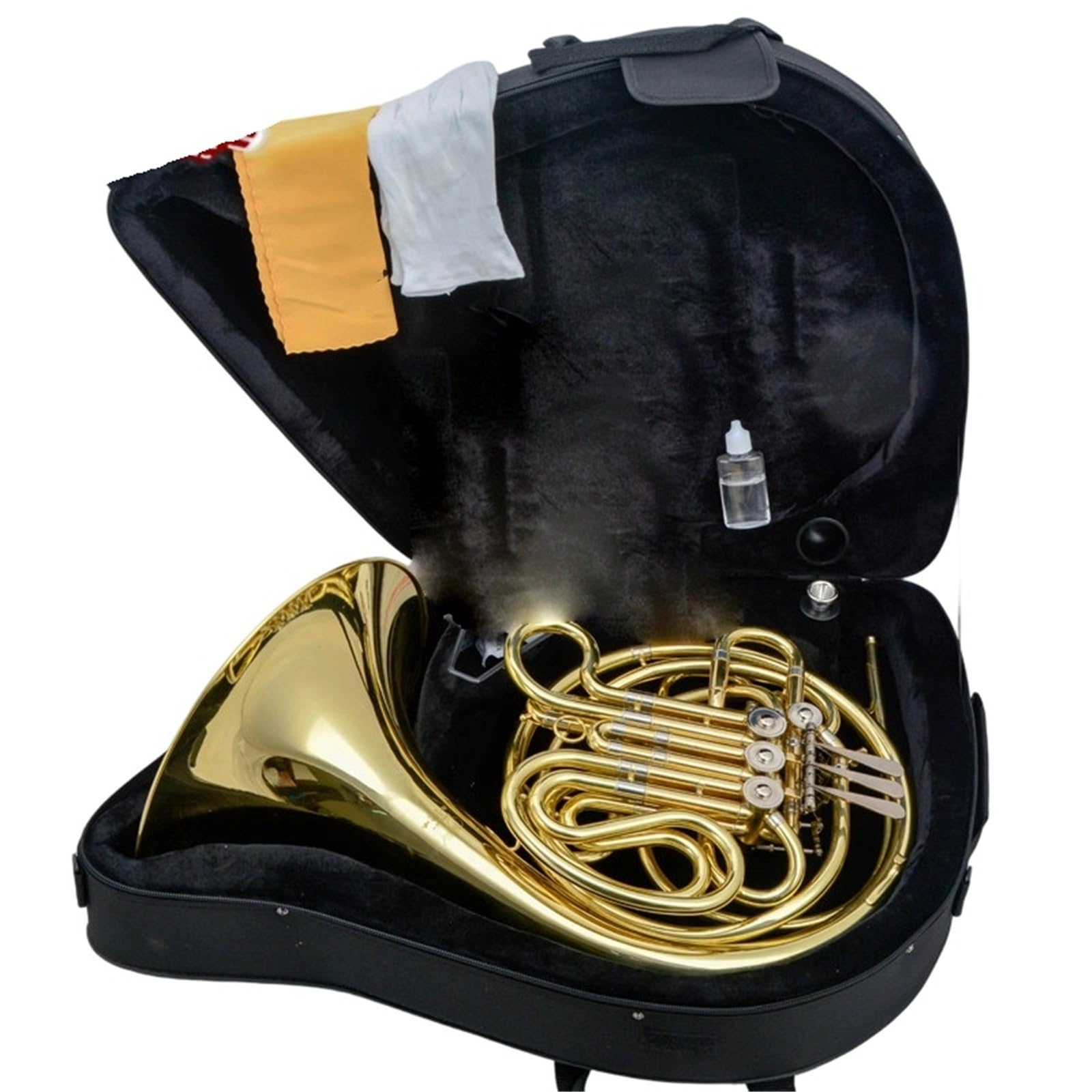Instrument Muzyczny Waltornia Waltornia Czteroklawiszowa Dwurzędowa Klawisz Bb Na Klawisz F Dwufunkcyjny Pozłacany