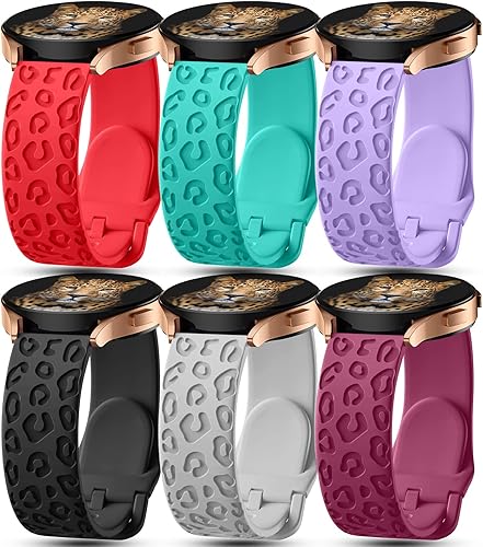 Paquete de 6 correas grabadas compatibles con Samsung Galaxy Watch 5 BandGalaxy Watch 4Galaxy Watch 3 BandsActive 2 Watch Band 2, correa deportiva
