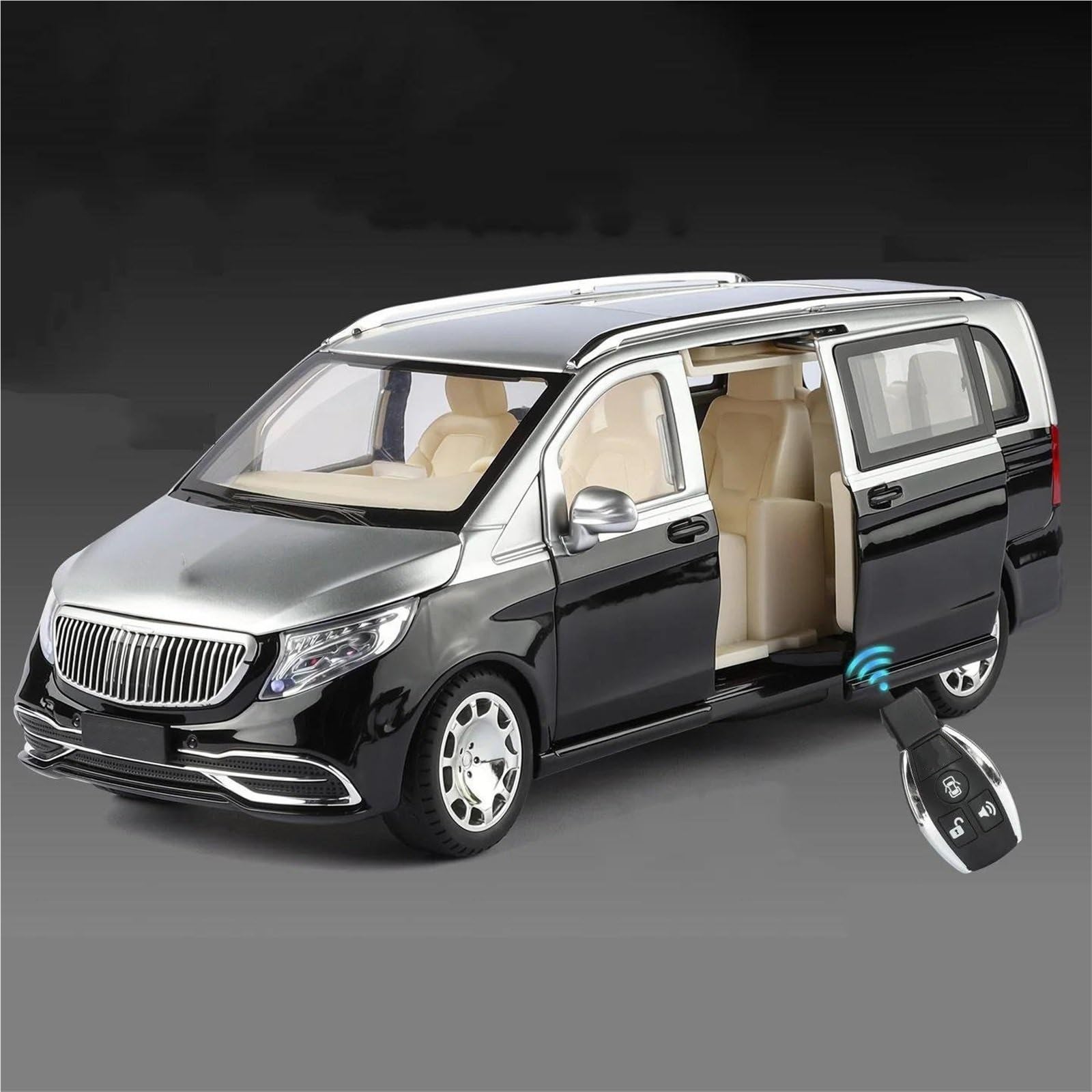 BANKOTO Diecast Car 1:24 For Maybachs For VITO VS680 MPV Alloy Car Model Diecasts Metal Vehicles Collectible(Black)
