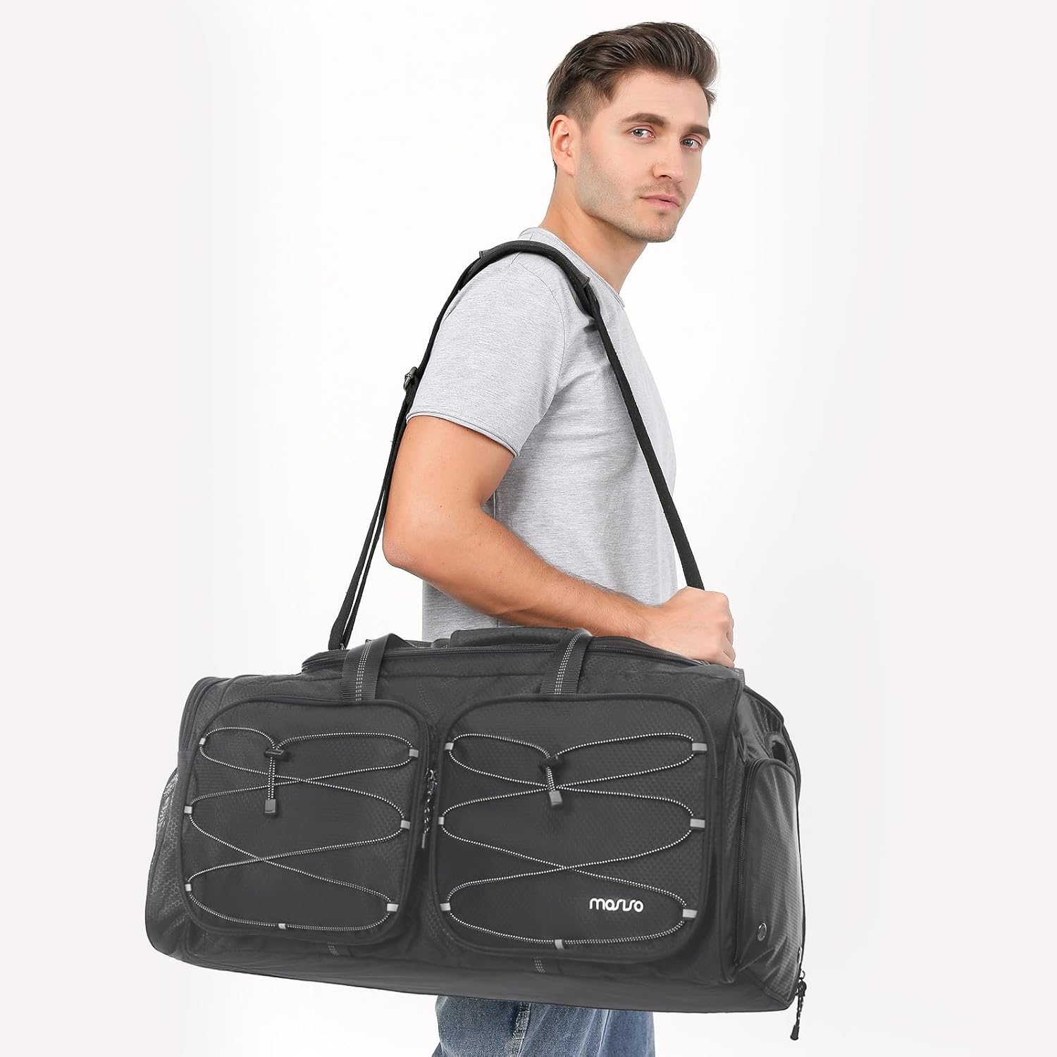 MOSISO Baseball Bat Bag, Large Capacity Catchers Gear Duffle Bag with Shoe Compartment&Adjustable Shoulder Strap&Handle for Training Gear Sports Gym Equipment