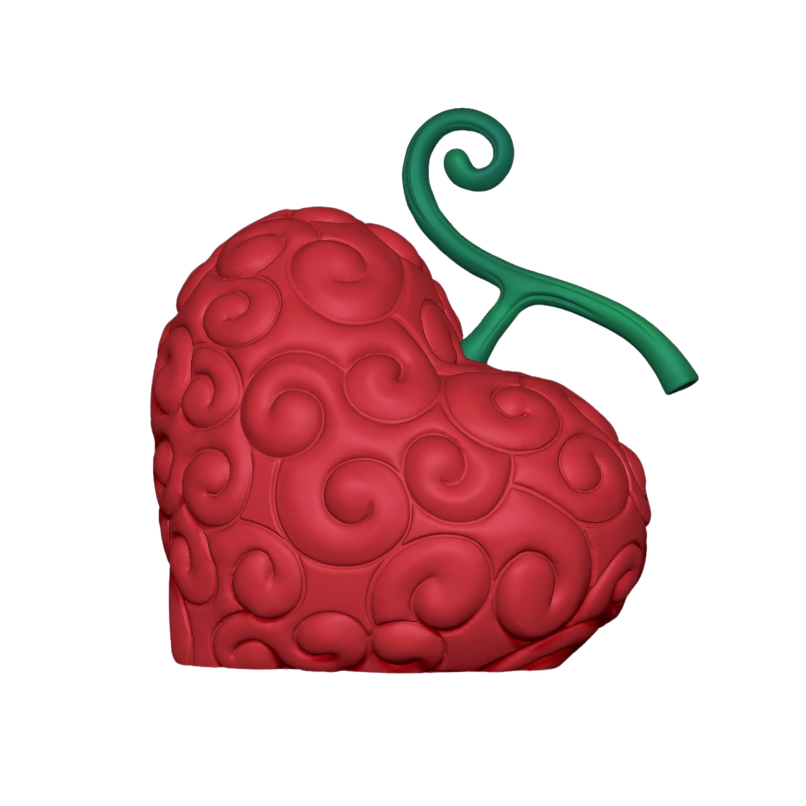PLASTOY COLLECTOYS : ONE PIECE - PIGGY BANK - OP-OP FRUIT, 12 cm cube, Red