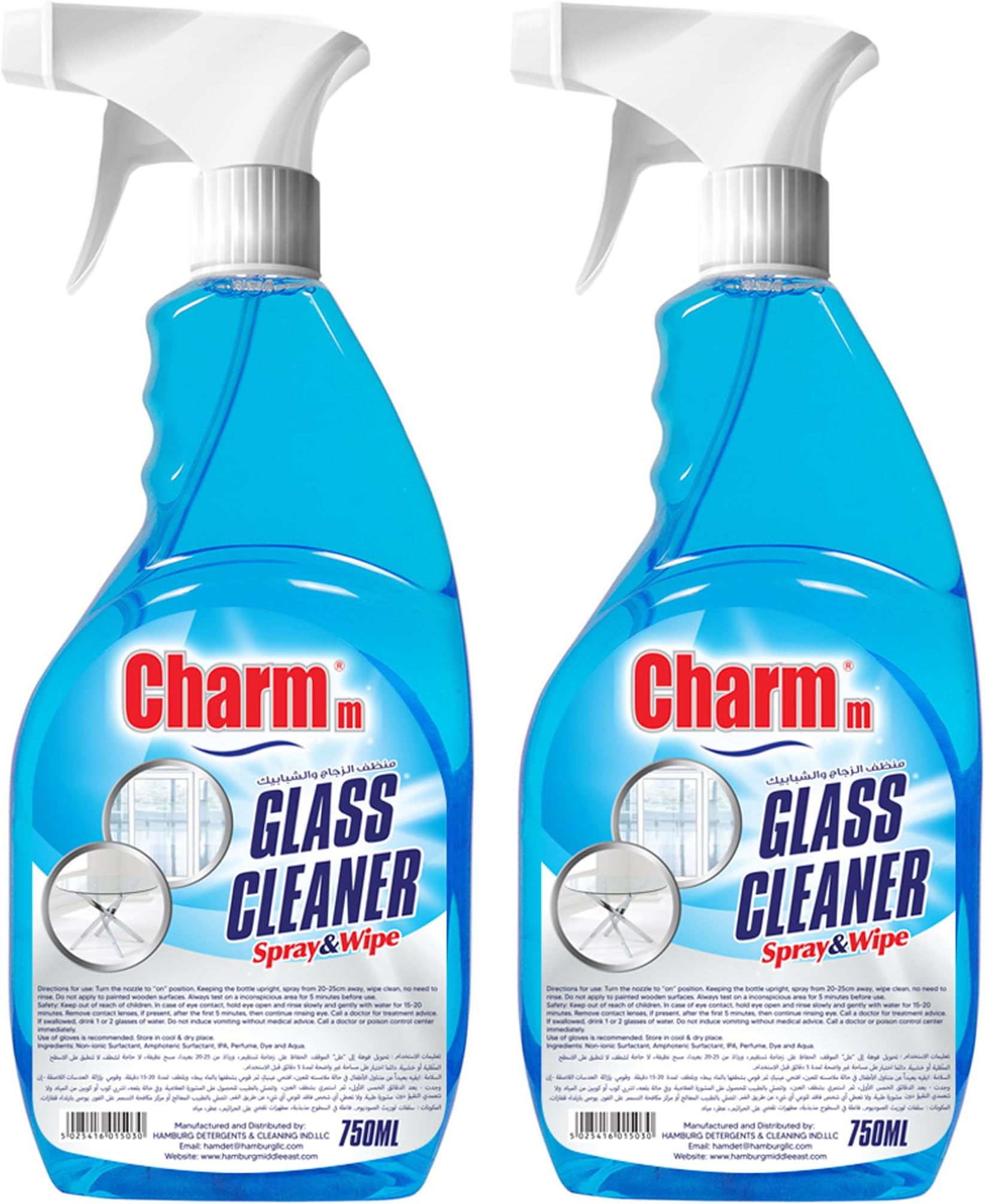 Window & Glass Cleaner Blue, 2 X 750 Ml