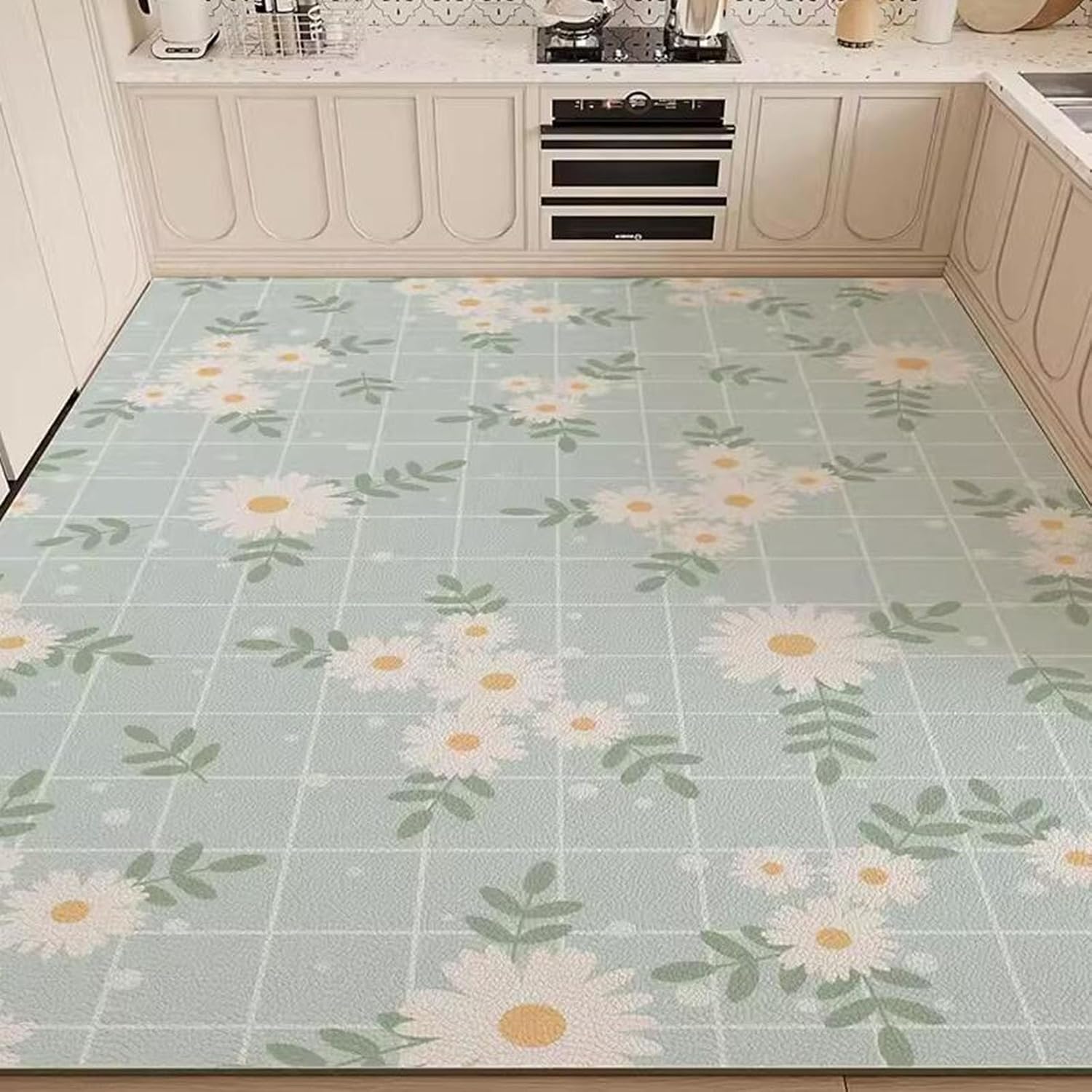 Kitchen Floor Mats For In Front of Sink, Slip Kitchen Rug, Kitchen Waterproof Mats For Floor, Kitchen Floor Rug, Kitchen Mats Anti Fatigue, Standing Mat Runner For Kitchen(Size:180x240cm,Color:D)