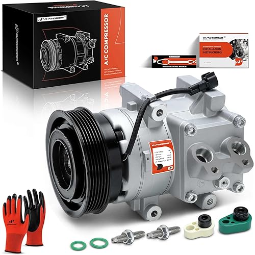 A-Premium Air Conditioner A/C Compressor with Clutch Compatible with Ford Fiesta 1.6L 2011-2013