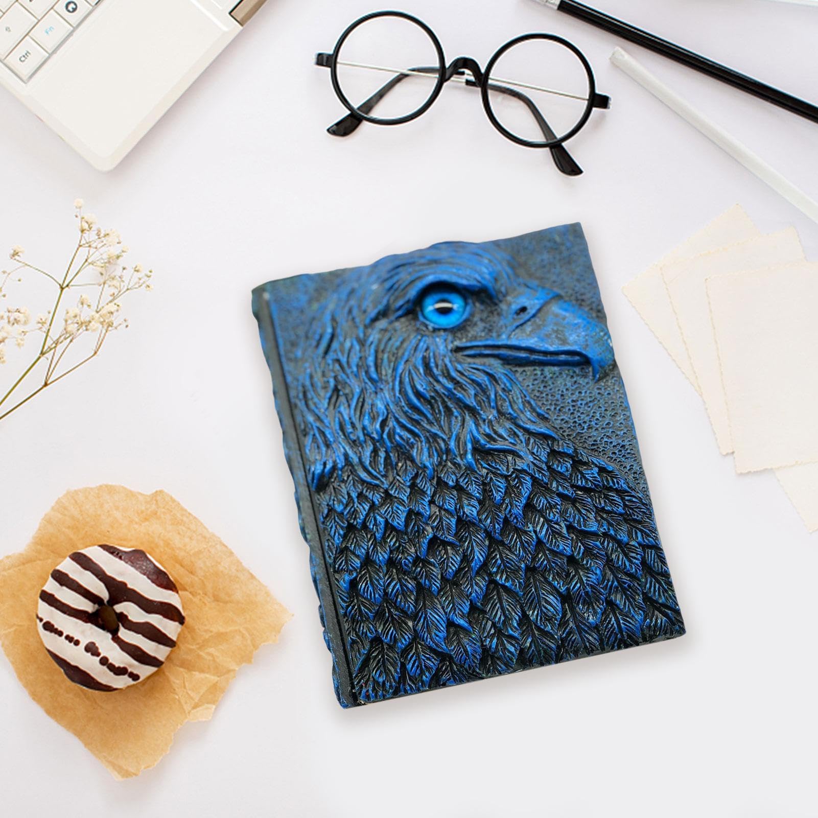 Taccuino vintage con design in rilievo 3D, con copertina rigida