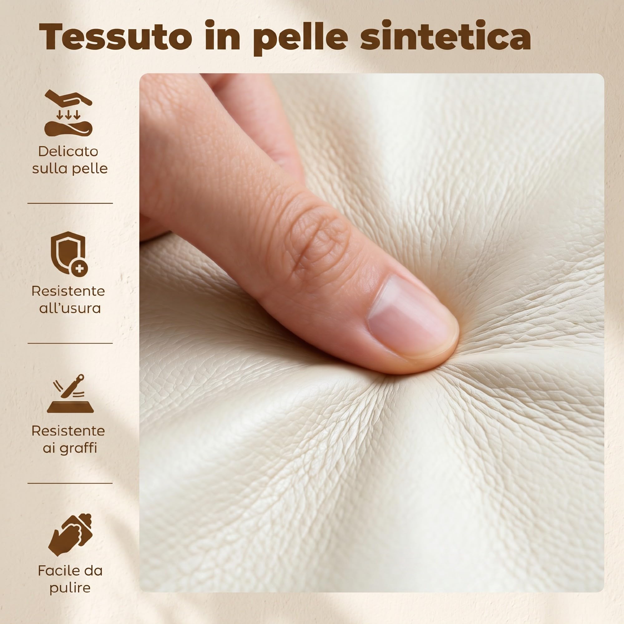 HOMCOM Set 2 Sgabelli Bar in PU Girevoli a 360° con Altezza Regolabile, Sgabelli Cucina Alti con Seduta Morbida, Poggiapiedi, Schienale, Struttura in Acciaio, Sedie Bar per Penisola Cucina, Crema