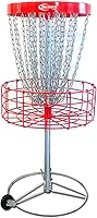 GrowTheSport Portable Disc Golf Basket by DiscStore - PDGA Championship Approved, 36-Chain Heavy-Duty Red Target for Backyard & Tournament Practice