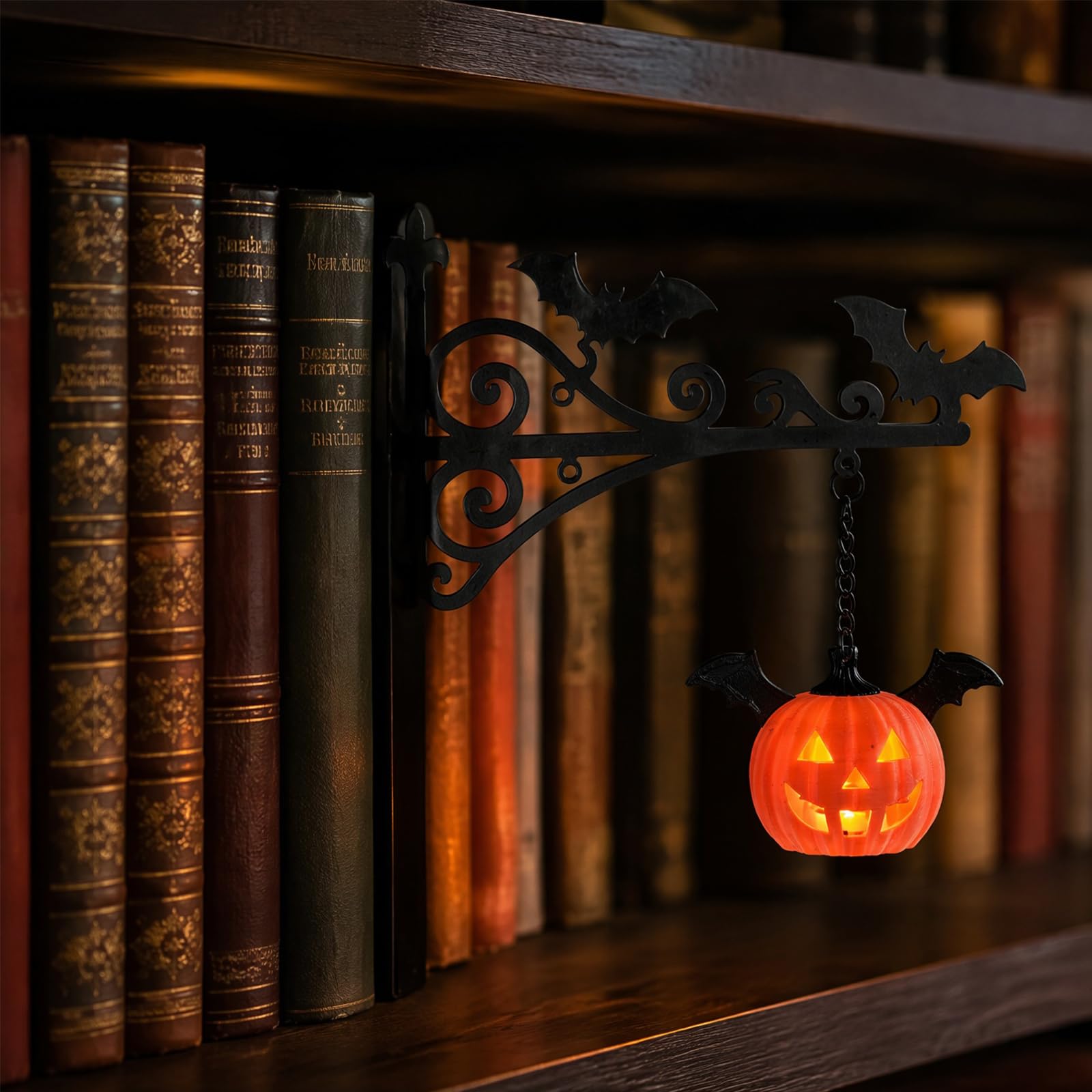 Halloween Ghost Pumpkin Bookshelf Lantern Light Mini LED Book Shelf Lamp