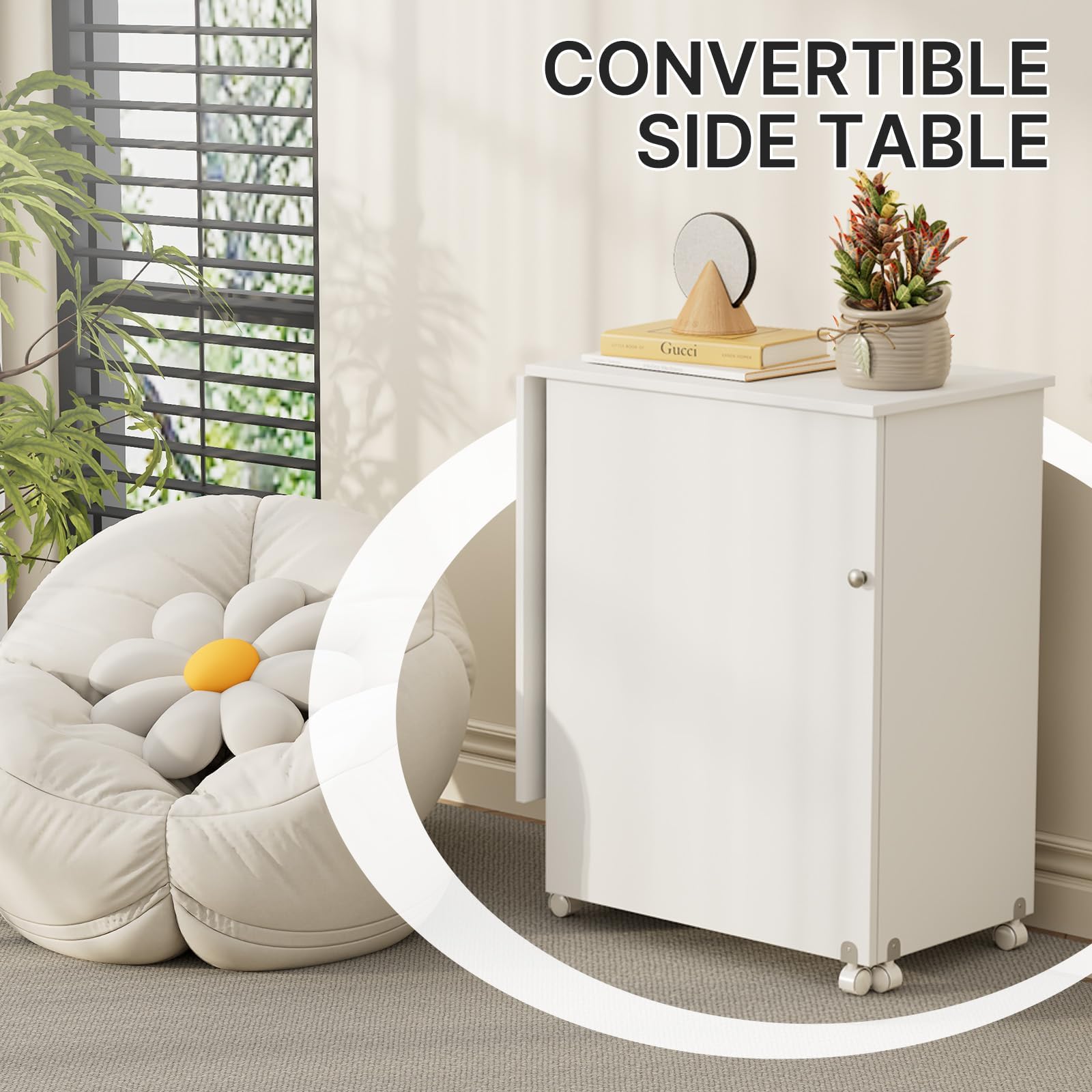 Mesa de costura plegable multiusos con 3 compartimentos de almacenamiento y estante, mesa de trabajo con ruedas para espacios pequeños