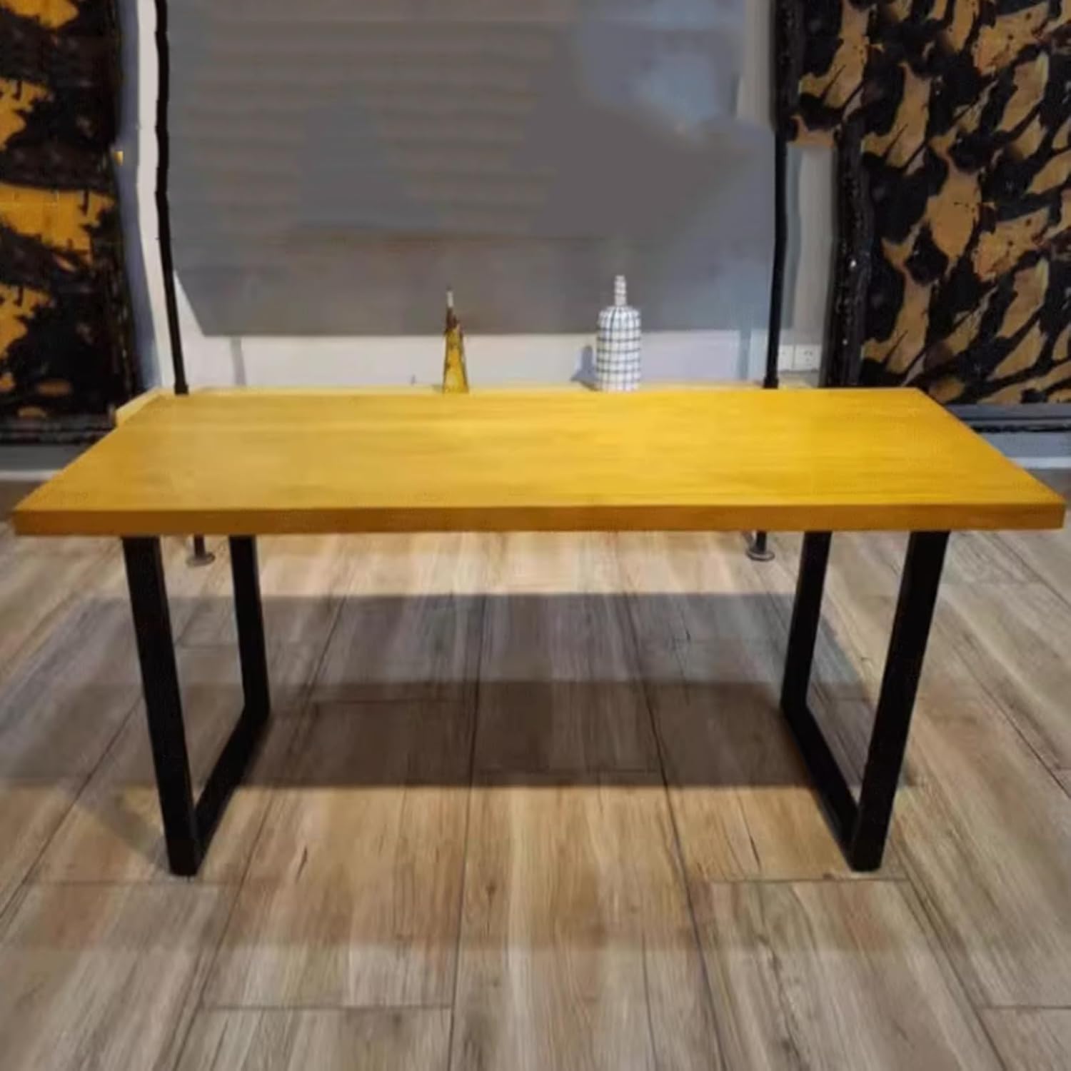 Heavy Duty Steel Table Legs, 30 * 70cm 30 * 100cm Capacity Furniture Legs,Coffee Table Legs DIY Desk Legs,with Mounting Plate & Screws(60x50cm)