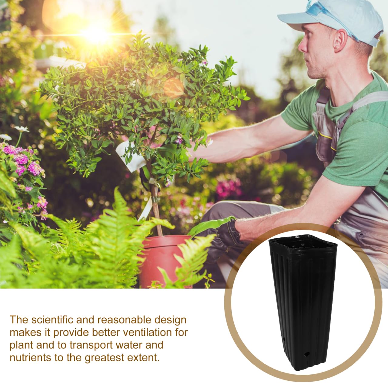 BESPORTBLE 30 bolsas para plántulas, tubos de árboles para plántulas, macetas de cultivo, paquete de variedades, macetas de iniciación, macetas de inicio, bolsas de jardín de infantes, maceteros para
