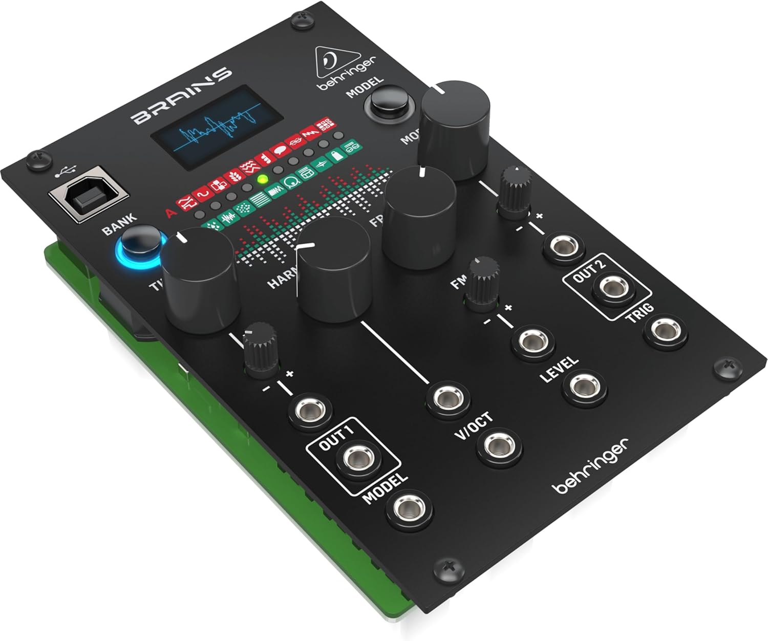 Behringer BRAINS High-Resolution Multi-Engine Oscillator Module for Eurorack with 20 Synthesis Engines, 96 kHz Sound Quality and OLED Oscilloscope