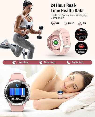Miniatura 5 de Reloj inteligente GPS para mujer, reloj resistente al aire libre con GPS y brújula, rastreador de actividad física con monitor de sueño de oxígeno
