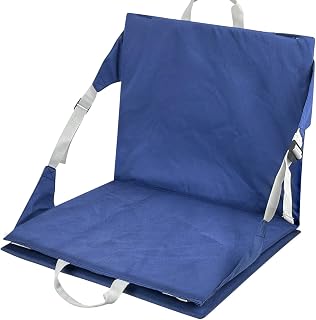 Sutekus Stadium Seat Cushion Wide Portable Bleacher Cushion Ultralight Seat Padding with Back Support for Sports Fishing Kayaks Camping