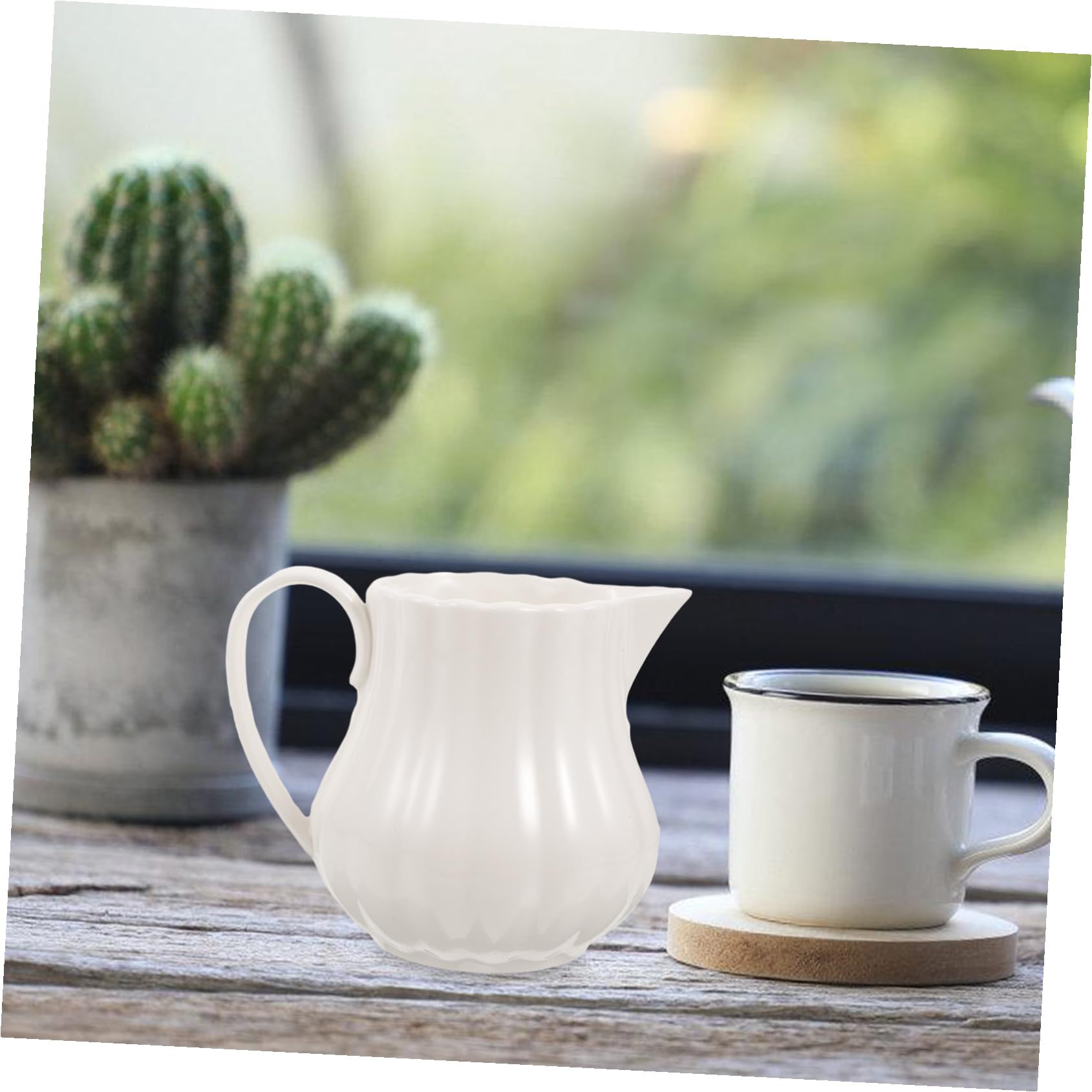 Cabilock Pichet à Lait Porcelaine Crémier Céramique Design Élégant Verseur Spécial pour Café Latte Art Service Lait Sauce