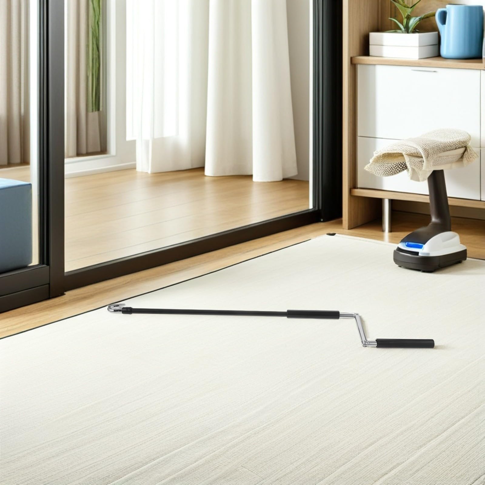 Tofficu Kurbelgriff für Markisen mit 70cm Teleskopstange aus Eisen Vielseitig Einsetzbar und Einfache Bedienung für Pergolen und Terrassenrollos