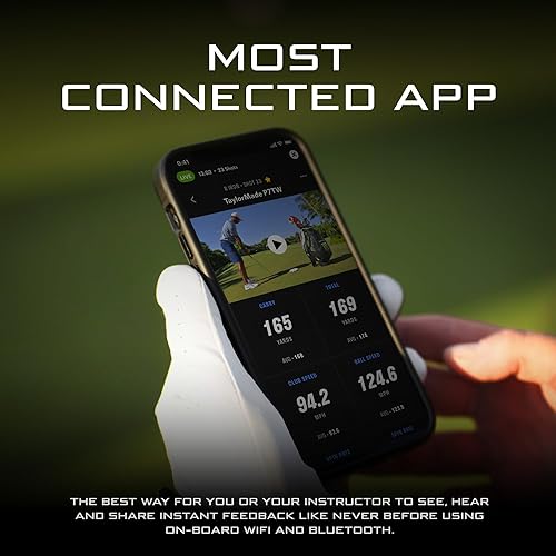 Miniatura 7 de Kit de lanzamiento de golf Full Swing Analizador portátil de datos de swing para interior/exterior 16 métricas de club y bola Cámara 4K