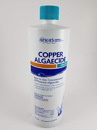 Leslie's Alguicida de cobre - Prevención de algas para piscina - 1 cuarto de galón