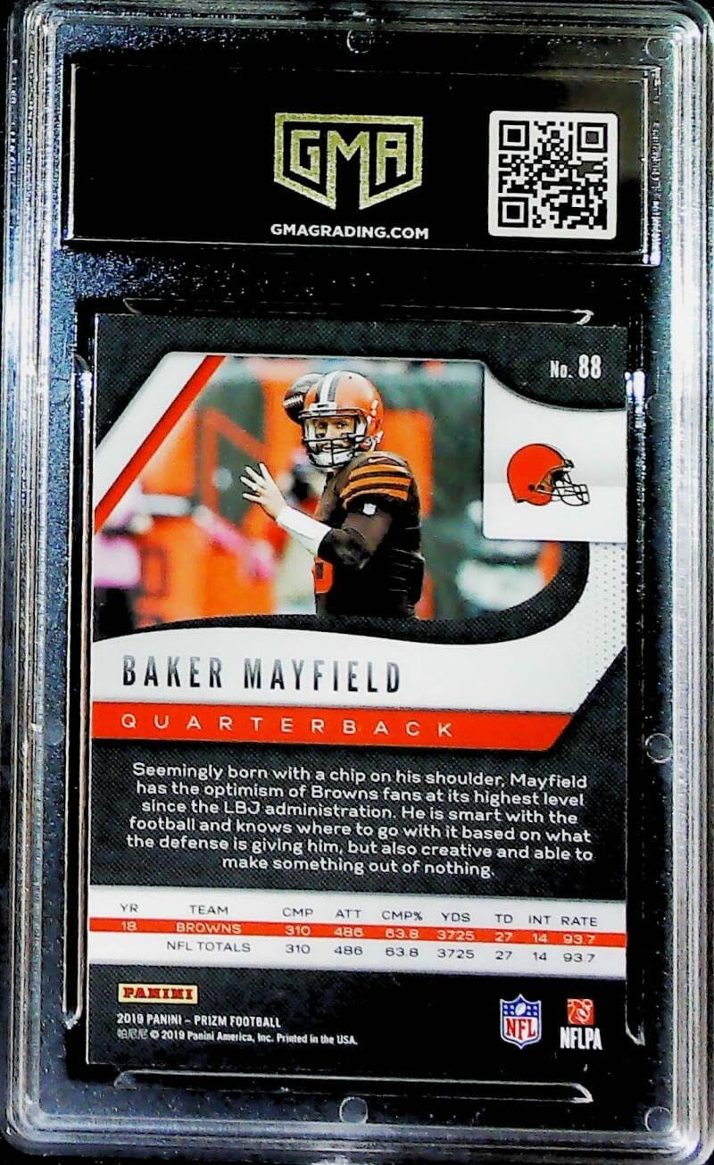 2019 Panini Prizm Football #88 Baker Mayfield Cleveland Browns GMA 10 GEM MINT Trading Card