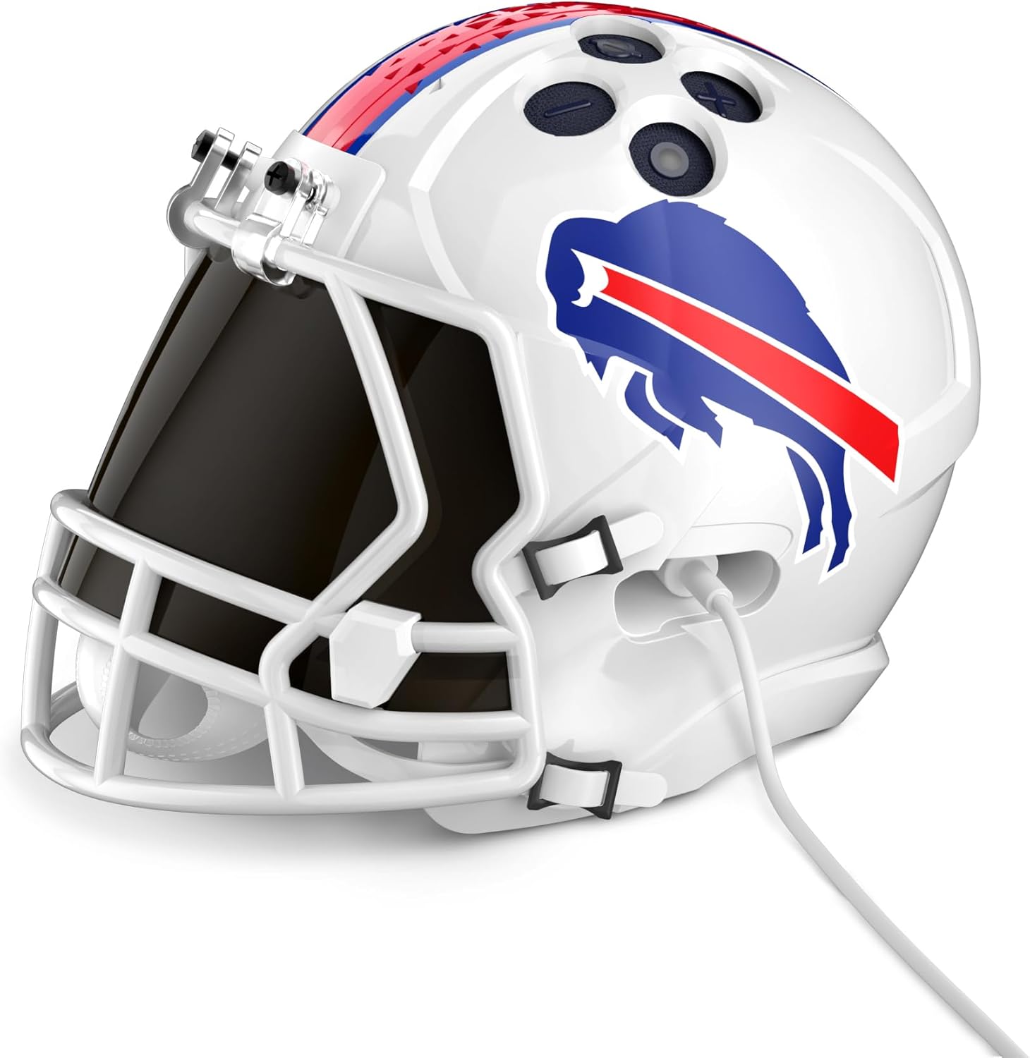 NFL Echo Dot Bundle: Includes Echo Dot | Deep Sea Blue and Limited-Edition NFL Helmet Stand | Buffalo Bills