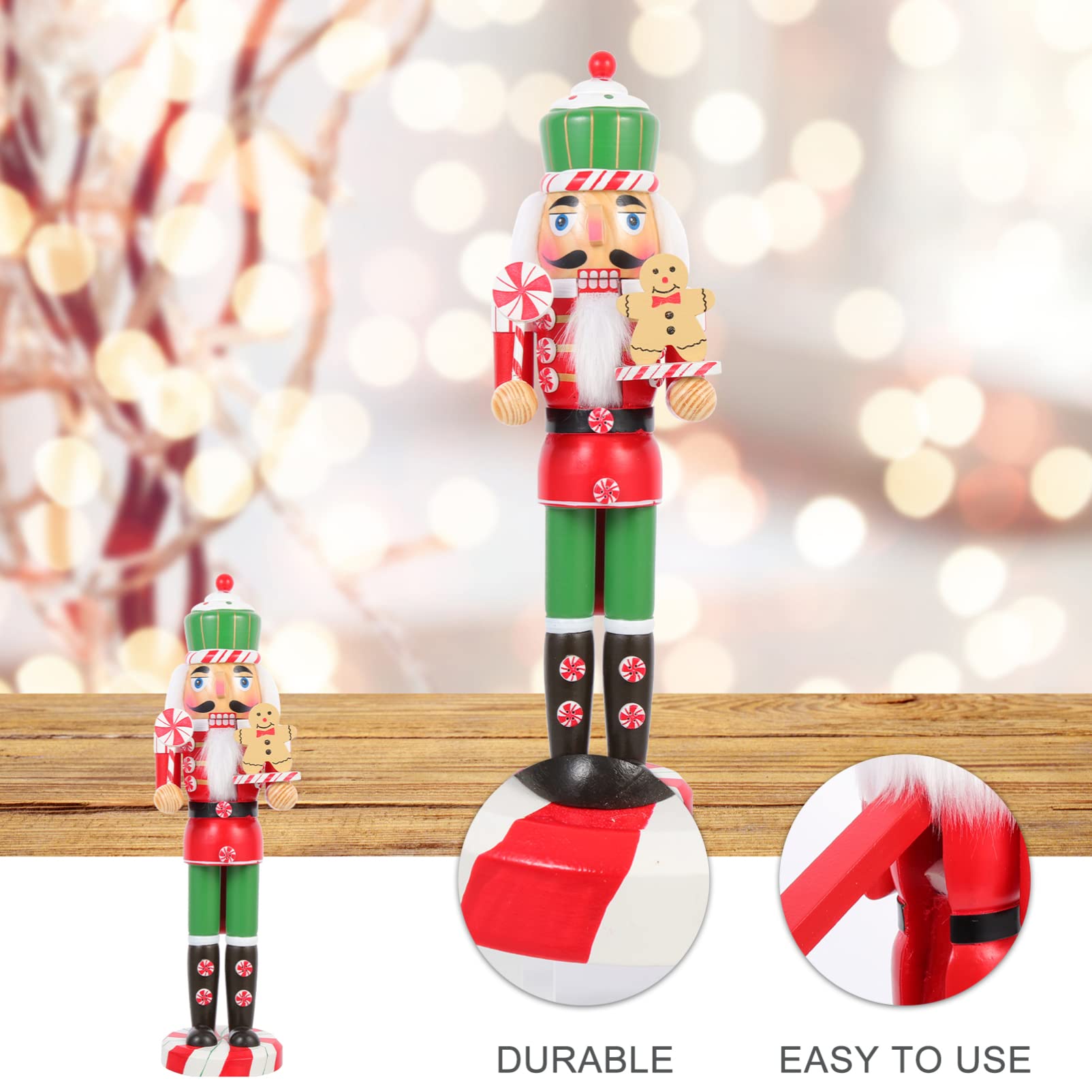 Toyvian Ornement Casse-Noisette Décor De D'épice Casse-Noisette Figurine De Casse-Noisette De Bureau Casse-Noisette De Noël à Collectionner Casse-Noix De Noël Intérieur Bois Toque 35c