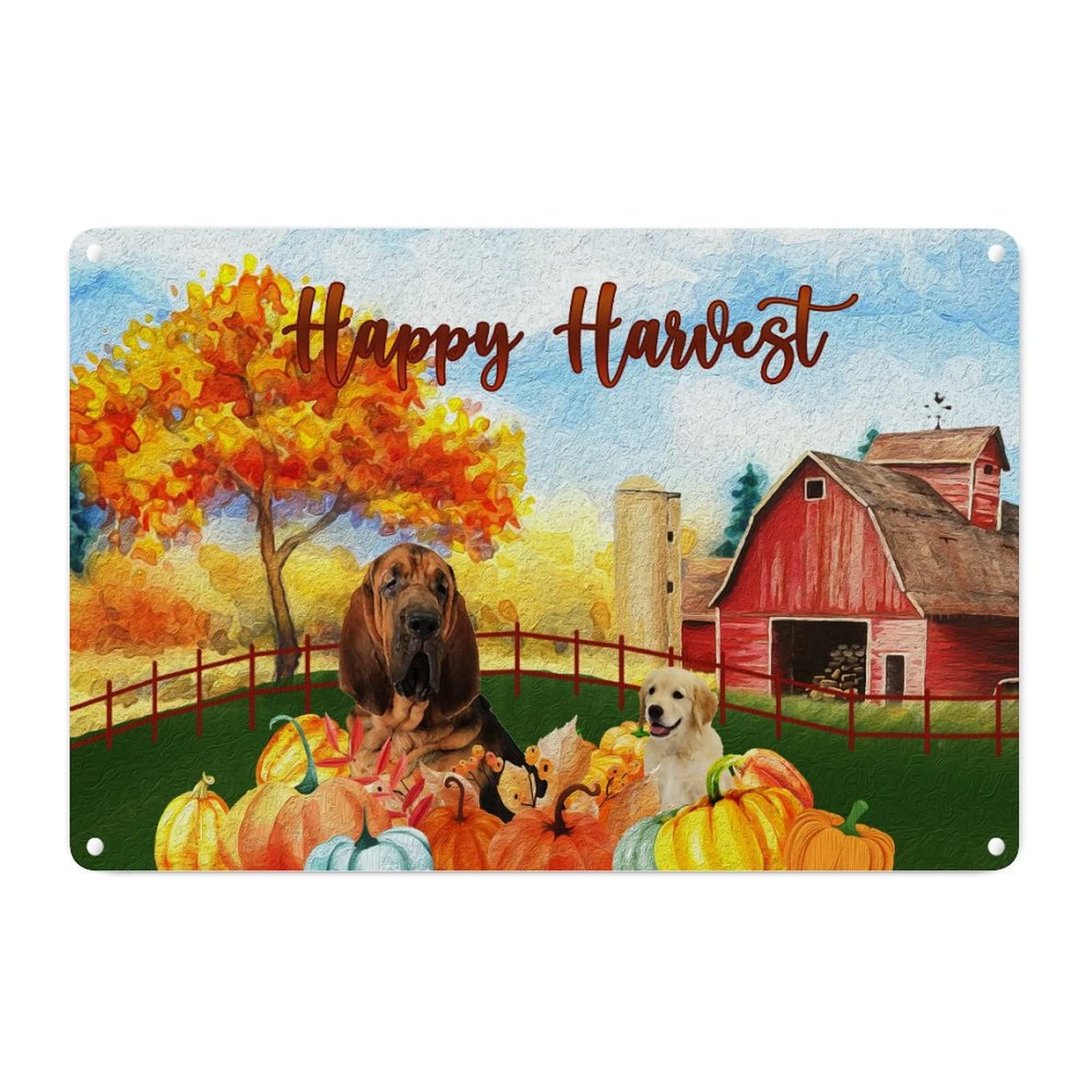 Décoration murale en métal Happy Harvest avec finitions soignées pour intérieur élégant