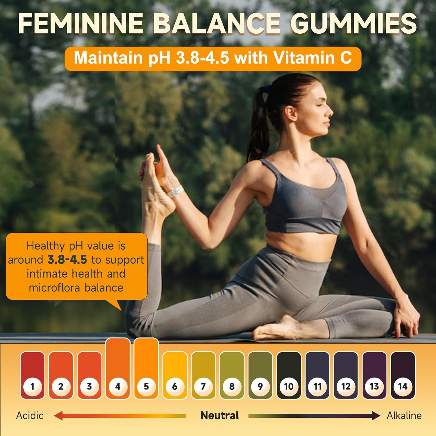 Feminine Balance Gummies, Probiotics Gummies for Women - pH Balance, Odor Control, Vaginal Flora & Digestive Health - Vaginal Probiotic with Vitamin C for Immune, Hawaiian Pineapple Flavor, 90 Gummies - Image 7