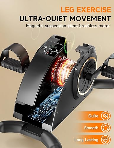 Miniatura 2 de Mini ejercitador de pedal de bicicleta estática para debajo del escritorio, ajuste motorizado, ejercitador de pedal de bicicleta, ciclo de