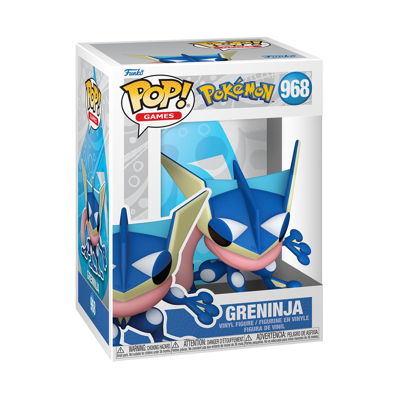 FUNKO POP! GAMES: Pokemon - Greninja ＜ポケモン＞ゲッコウガ | 公式商品 - 棚のディスプレイ用収集可能なビニール置物 - ファンやコレクターへの誕生日プレゼントのアイデア