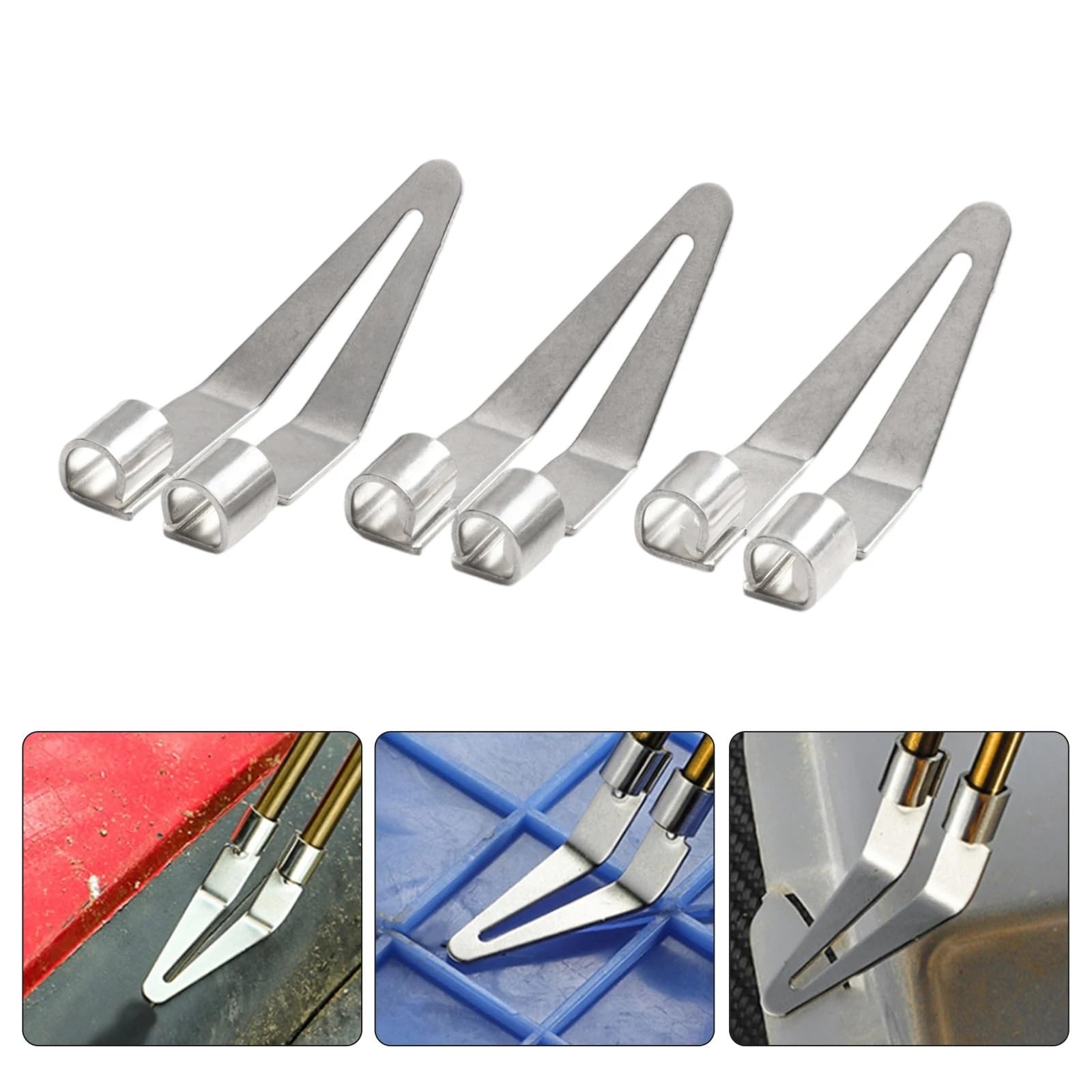 3/5 pezzi di saldatore a testa liscia per riparazione di plastica, saldatore a testa liscia 50 mm x 20 mm x 5 mm Saldatrice per plastica