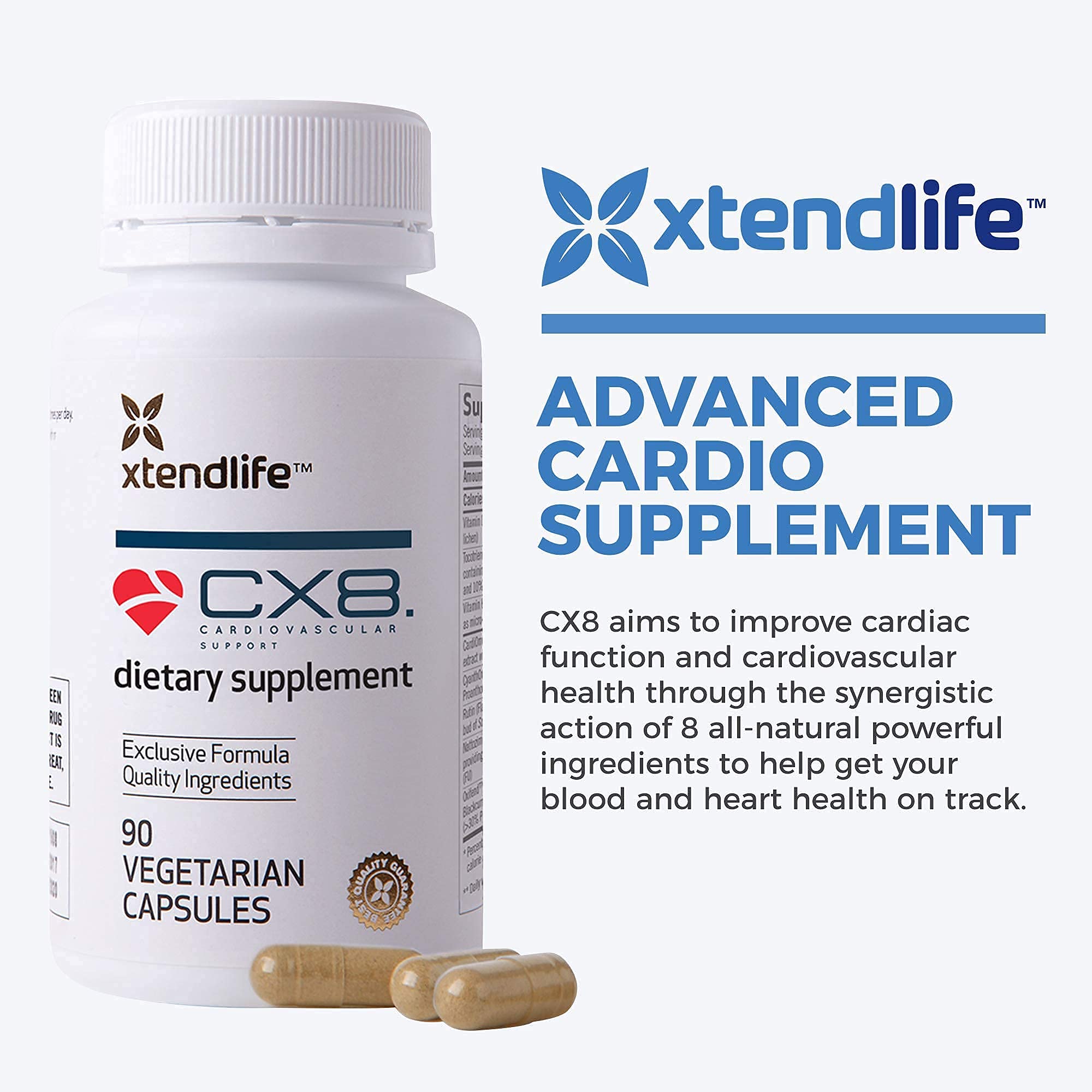 XtendLife CX8 Cardiovascular Support Supplement with Vitamin D