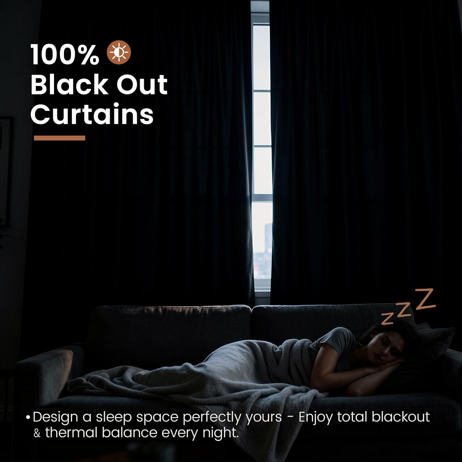 BGment Linen 100% Blackout Curtains 54 Inch Length, Rod Pocket Natural Thermal Insulated Drapes Light Blocking for Bedroom Living Room Windows Privacy, 2 Panels Set, Each Panel 42 Inch Wide