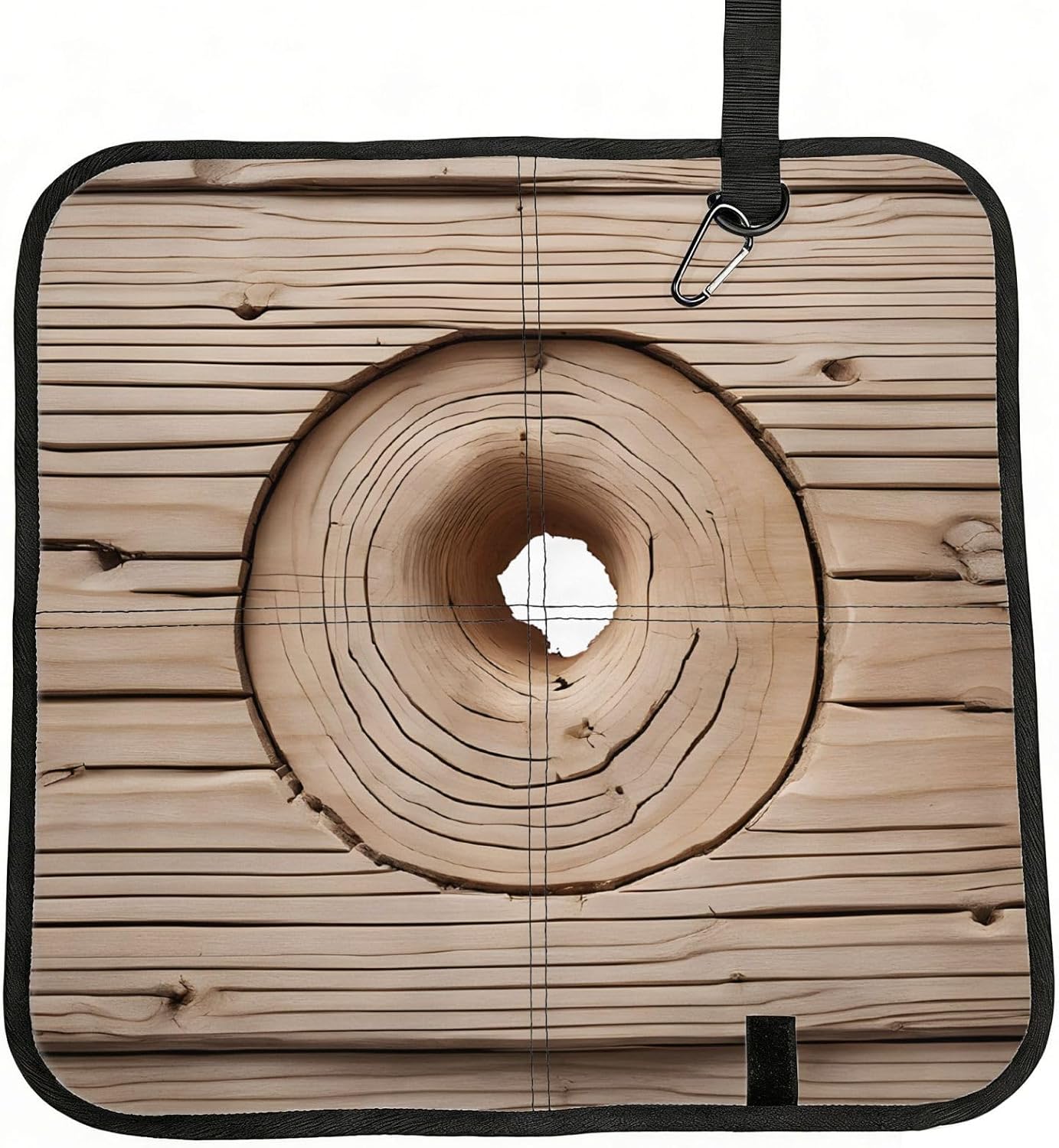 (Wood Grain) Sitting Pad Foldable Seat Cushion Lightweight Camping Seat Mat with Hook for Outdoor Hiking Picnic Camping