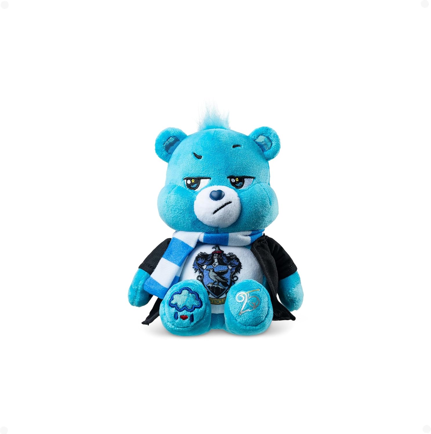 Harry Potter x Care Bears - 8 Inch Plush - Soft, Huggable Plushie, Stuffed Animal for Girls and Boys, Ages 4+, Ravenclaw House Grumpy Bear